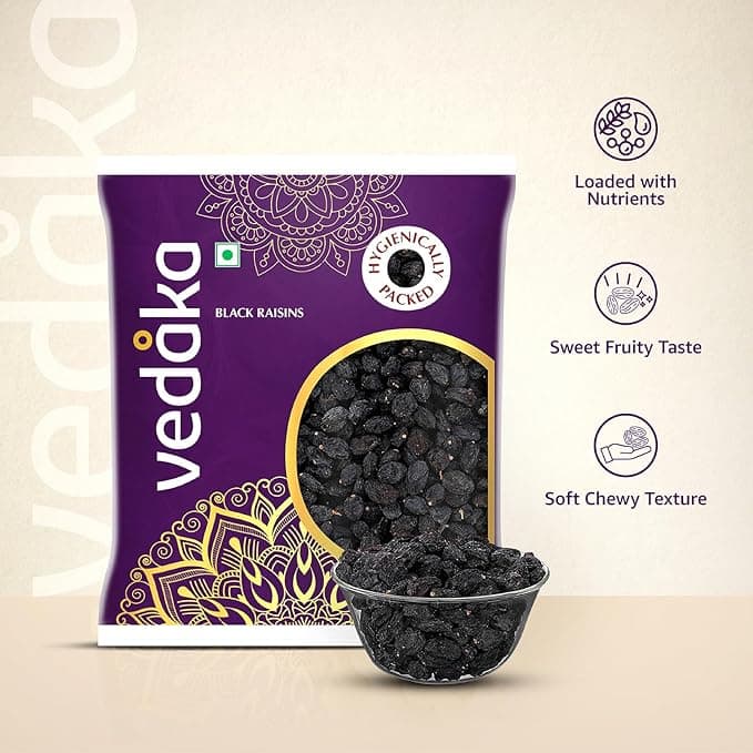 Vedaka Premium Black Raisins (Kali Kishmish) — photo 2